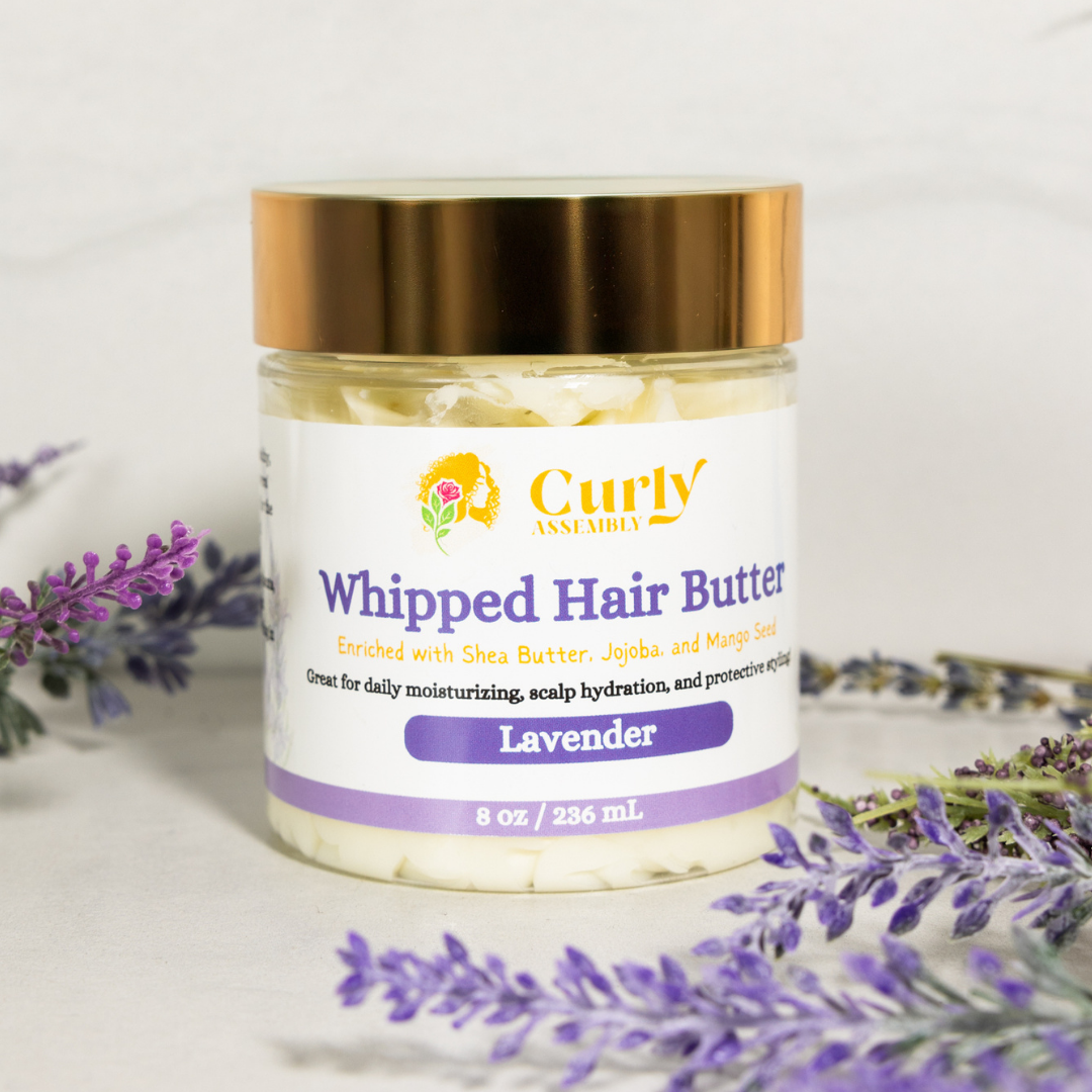 Whipped Hair Butter Lavender Bliss - Soothing and hydrating curly hair butter for soft curls