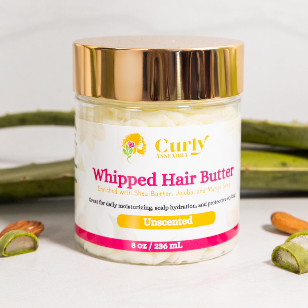 Whipped Hair Butter Unscented - Moisturizing curly hair butter for hydration and nourishment