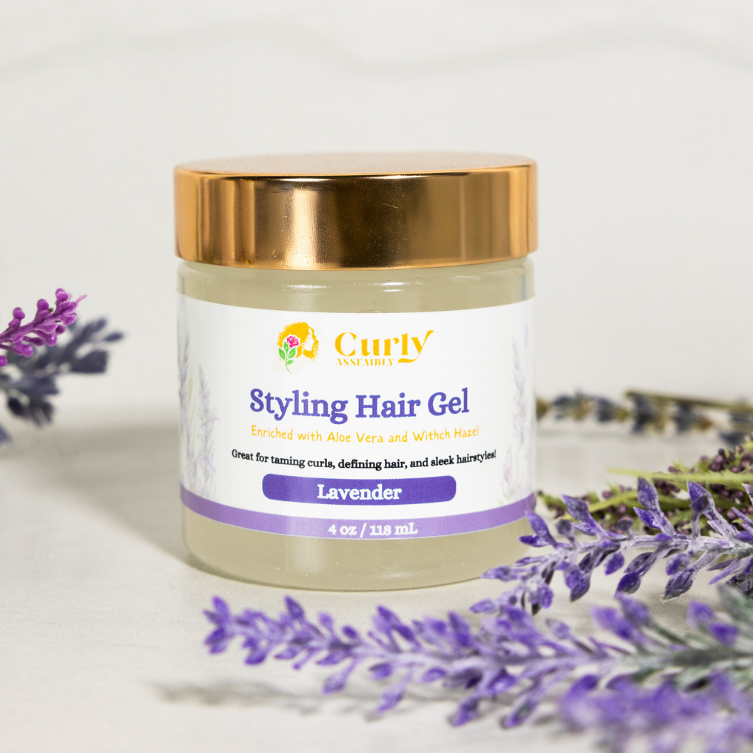 Hair Styling Gel Lavender Bliss - Lavender-scented gel for long-lasting curl definition and hold