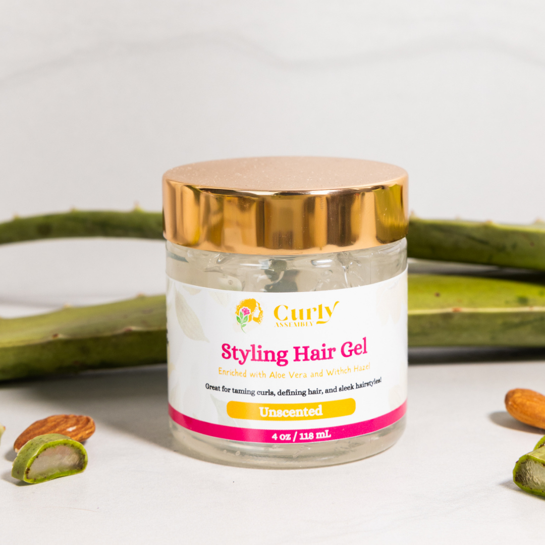 Hair Styling Gel Unscented - Natural styling gel for curls with strong hold and no fragrance