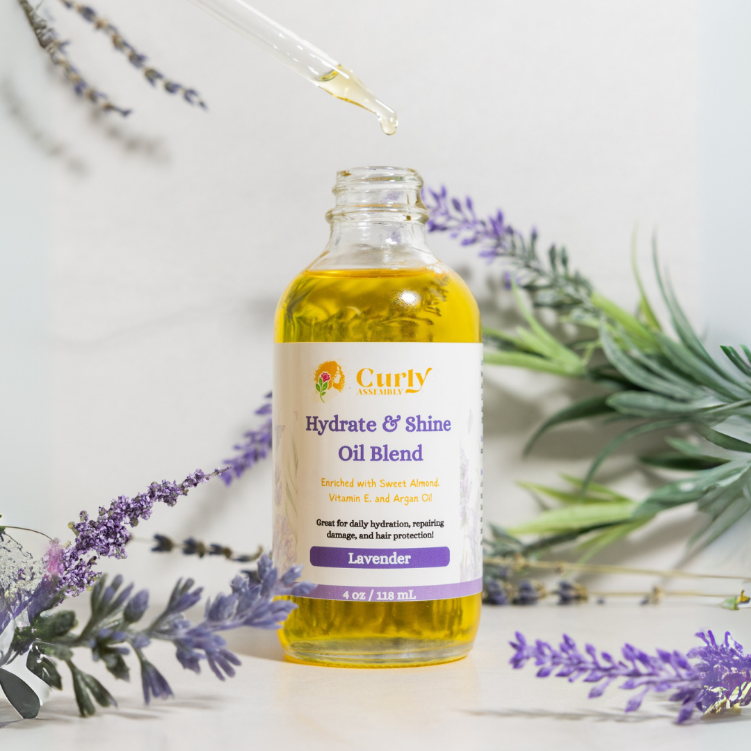 Hydrate & Shine Oil Blend Lavender Bliss - Nourishing lavender-infused oil for hydrated curls