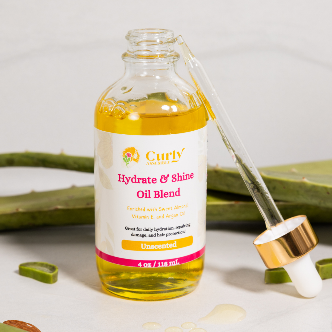 Hydrate & Shine Oil Blend Unscented - Moisturizing oil for shiny, hydrated curly hair