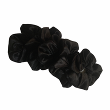 Load image into Gallery viewer, Black Satin Scrunchies Pack
