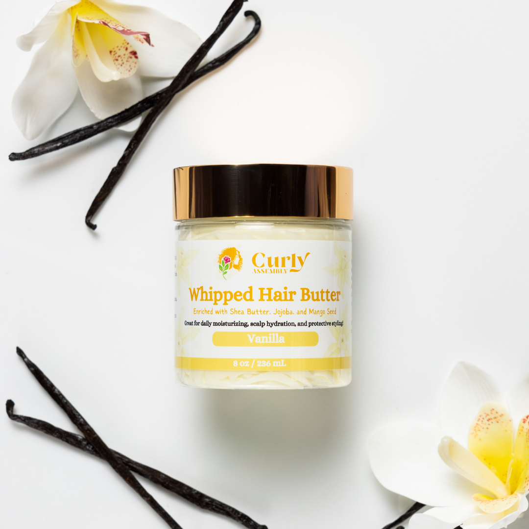 Whipped Hair Butter Sweet Vanilla - Hydrating curly hair butter with nourishing ingredients